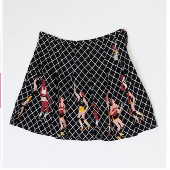 ⭐️ Cecile Pleated Basketball Sports Boho Peasant Street Modern A-Line Mini Skirt - Picture 1 of 6